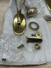 Baldwin 6573-060-ENTR Entry Trim Door Handle Set Satin Brass/Brown Finish NOS