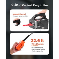Uimoso 2-in-1 Electric Hoist Winch with Wired Remote Control, 1100 lbs Capacity