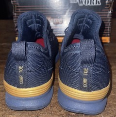 WOMEN’S “7.5” SKECHERS NAVY & GOLD WORK SHOES Memory Foam Bulkin-BALRAN 108033