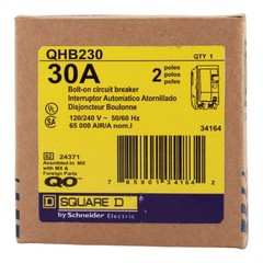 NEW Square D QO QHB230 30A 2P 120/240V Standard Bolt-On Circuit Breaker