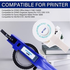 2PK For DYMO 3D Embossing Label Tape Organizer Xpress A521209 White/Black 12mm