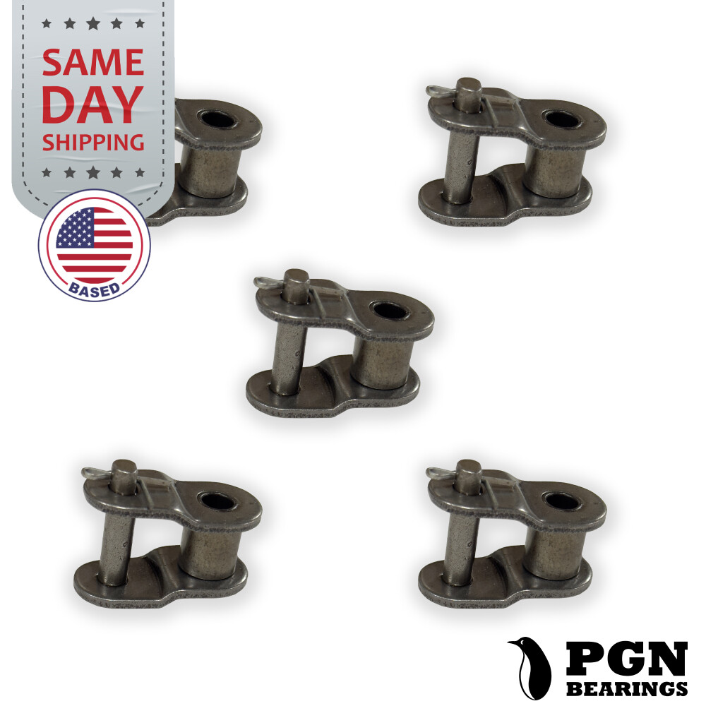 (5 Pack) PGN #50 Roller Chain Offset Links – 5/8″ Pitch – Half Link