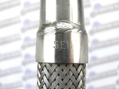 3/4 in x 19 in BRAIDED STAINLESS STEEL HOSE 24in Overall 3/4 in NPT x 3/4 in NPT