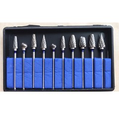 Dental Lab Polishing Bur Drills Tungsten Steel Carbide Burs Burrs 2.35MM 6 Types