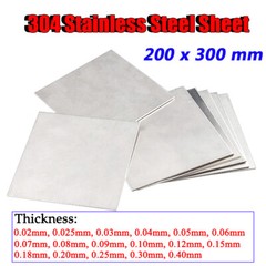 Thickness 0.02mm to 0.4mm 304 Stainless Steel Plate Polished Plate 200mm x 300mm