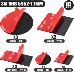 16 Pack 3M VHB 5952 Foam Tape, Double-Sided Heavy Duty Mounting Tape – 1 Inch &