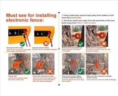 30 Miles 15W Solar Electric Fence Charger Fence Energizer for Livestock 6-12KV