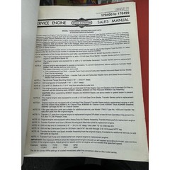Briggs & Stratton Service Engine Sales Manual 4 Cycle Gasoline Engines 1985