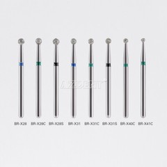 100Pcs Dental Surgical Diamond Burs Ball Round For High Speed Handpiece FG 1.6mm