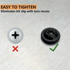 110 PCS #811/2″ T20 Torx Head Wood Screws Self Tapping Black Truss Ruspert