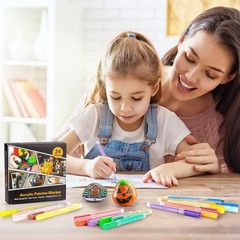Acrylic Paint Pens Markers-24 Colors Waterproof Paint Pens for Rock