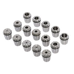 ER40 Collet 15 Pcs Set R8 Shank Chuck Tools For Milling Machine, Lathe, Drilling