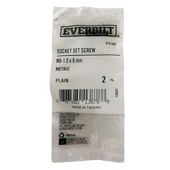 Metric Socket Set Screws M6-1.0 x 8 mm, Black, 2 Pack