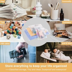 Small Plastic Packaging Bags,100PCS 5×7 inch Frosted Zipper Storage Bags, Cle…