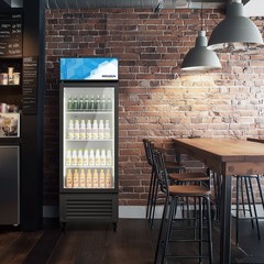 10 Cu.Ft. Commercial One Glass Door Display Upright Beverage Refrigerator Cooler