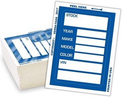 Car Dealer Stock Stickers Improved Design 100 Blue Inventory Window Stickers …