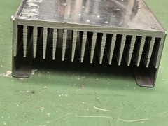 Machined Aluminum Heat Sink 10×6.5×1.75″ With Mount Flanges ~6 Pounds