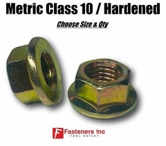 M12-1.75 x (Choose Length) Grade 10.9 Metric Flange Bolts Yellow Zinc Hardened