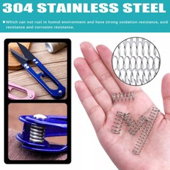 0.15mm Wire Dia 304 Stainles Steel Compression Spring Pressure Small Spring 10Pc