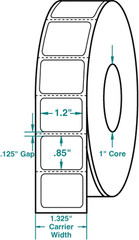 18000 Thermal Labels For Thermal Label Printer 1.2″ x .85″ NEW 1500 Per Roll