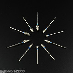 10 Pcs Tungsten Carbide HP Dental Acrylic Bur Drill Coarse Cutter 2.35mm Shank