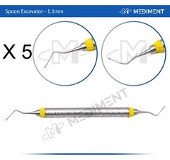 New 5 X DENTAL SPOON EXCAVATOR RESTORATIVE INSTRUMENTS SPOON EXCAVATORS