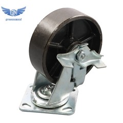 4PCS 6″ Heavy Duty Casters Cast Iron Wheels,Load Capacity 1300LBS with Brake