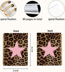 Preppy Cheetah Leopard Notebook Journal Gifts for Women Teen Girls School Suppli