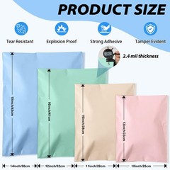 Multi Size Poly Mailers Variety Pack(10 Each: 14×19,12×16,11×15,10×13), 40Pac…