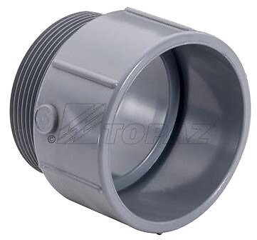TOPAZ 1039, Conduit Terminal Adapter, 3-1/2″, Sch 40, PVC, Threaded Male, 1pc