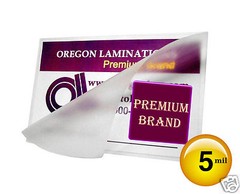 [500] 5 Mil Hot Laminating Pouches for 15-Up Cards 2-3/8 X 3-1/4 Clear