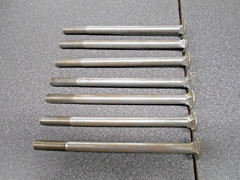 Carriage Bolt 7/16″ x 7.00″. Carriage Bolts. (LOT OF 7), Grade 2, Coarse. NOS!