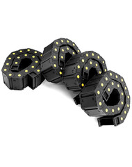 Cable Drag Chain 1M 25x77mm R55 Closed Wire Carrier for CNC Robot 4 Pack