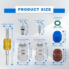 R12 to R134A Conversion kit, AC Retrofit Fitting Adapter Kit,R12 R22 to R134A…