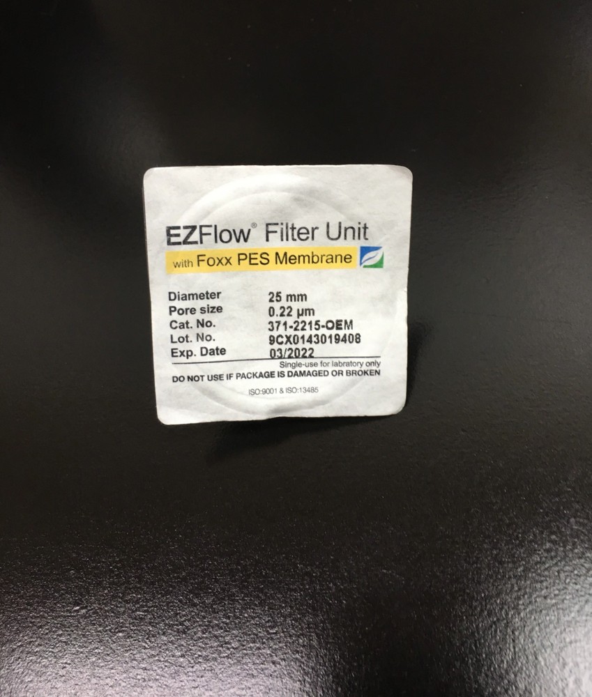 EZFlow Cat No 371-2215-0EM Syringe Filter 25mm 0.22um PES Lot 91 PCS