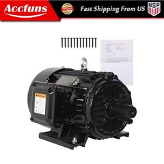 Electric Motor 1800 RPM 184T Frame TEFC 230/460 Volt Severe Duty 5HP 3 Phase