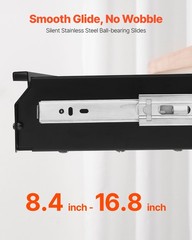 VEVOR 26 in Under Desk Drawer Organizer Slide-out Drawer Space Saver for Office