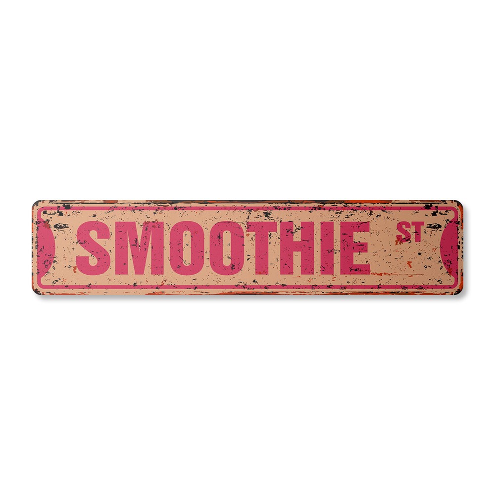 SMOOTHIE Vintage Street Sign Metal Plastic shop lover store fruit drink