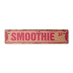 SMOOTHIE Vintage Street Sign Metal Plastic shop lover store fruit drink