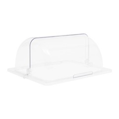 6 PACK Half Size Roll Top Chafing Dish Clear Plastic Pan Display Cover Chafer