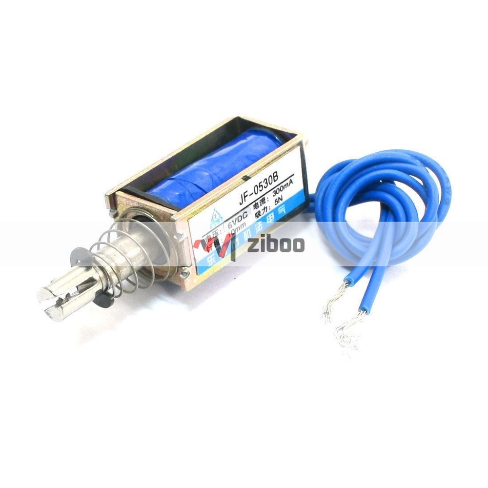 JF-0530B DC6V 300mA 5N/10mm Pull Push Type Solenoid Electromagnet 2.5mmx20cm✦Kd