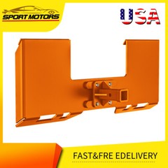 Skid Steer Quick Attach 3/8″ Mount Plate Removable W/ 2″ Hitch Orange Finish