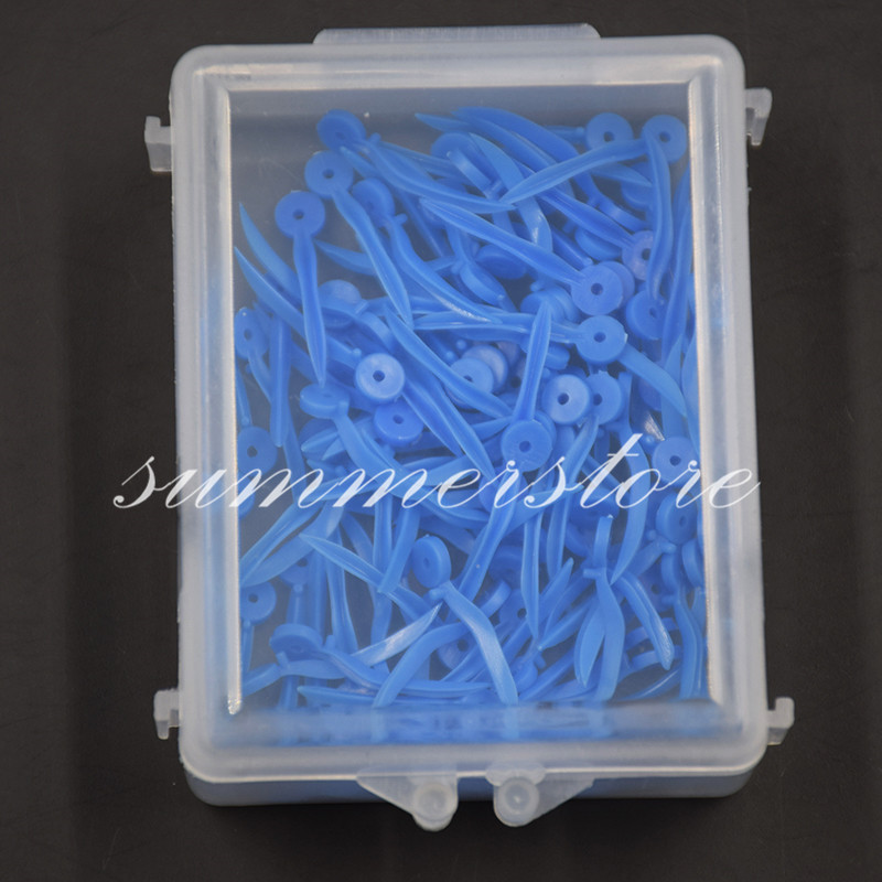 4 Sizes Dental Disposable Plastic Wedge With Holes Round Stern Wave Poly-Wedge