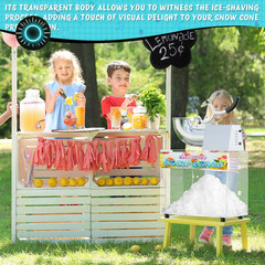 Commercial 48L Snow Cone Machine – 500LB/H Electric Shaved Ice Maker FREE SHIP