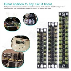 1 5 Set Dual Row 3-12 Positions Screw 600V 15A Barrier Strip Terminal Block