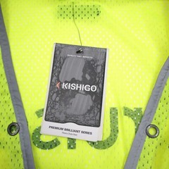 ML Kishigo Premium Brilliant Series 1550 Lime Size Med High-Visibility Vest Logo