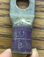 NOB Lot Of 3 Penn Union Compression Lugs BLU Purple Die B-15 4/0 CU