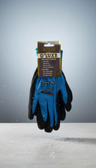 12 Pair DIESEL Blue Safety Gloves Latex Coated Grip Cut Resistant