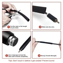 5 ft Waterproof Insulation Seal Heat Shrink Tubing 3:1, Diameter 1/2″ (12.7mm)