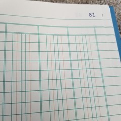 Blueline Vintage Ledger Book Hardcover Unused 200 Pages Three Column A790